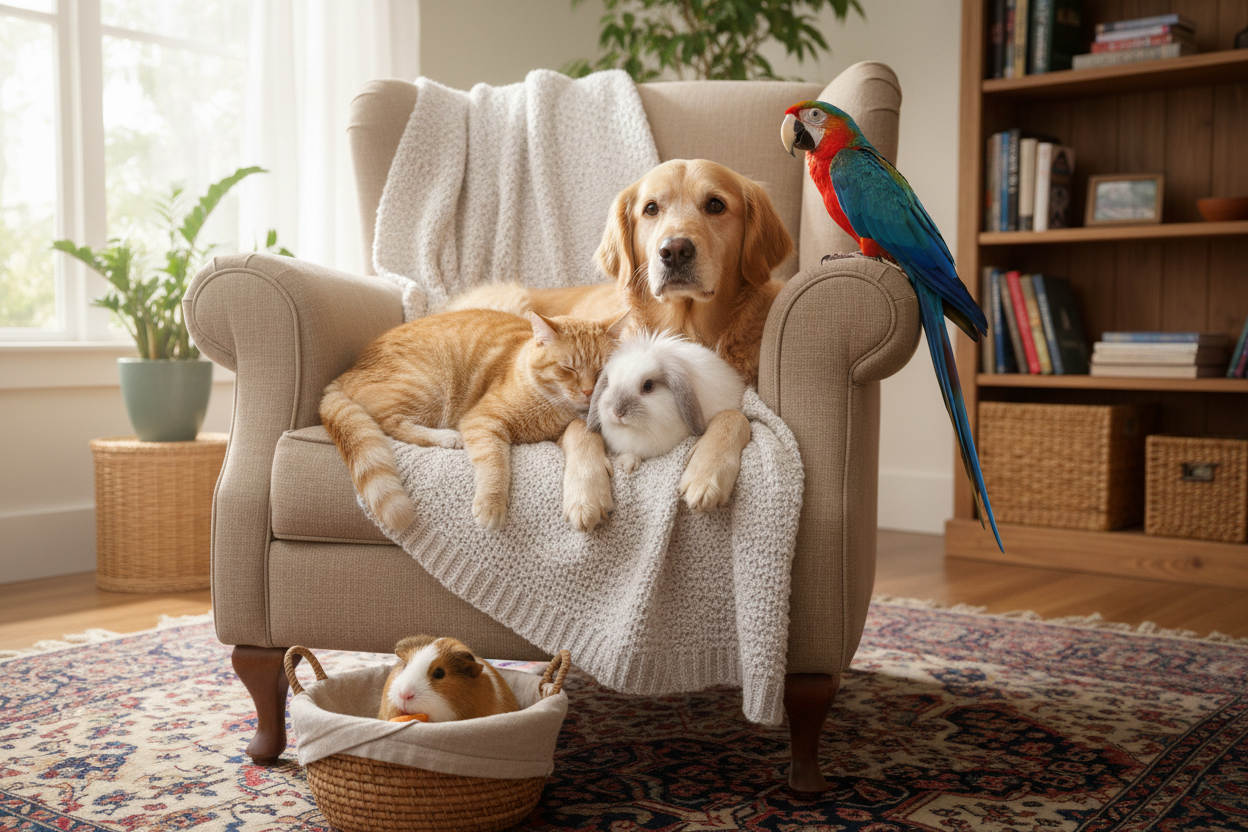 Dogs cats and other pets