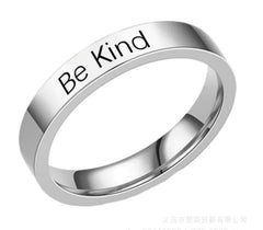 BeKind Titanium Steel Couple Ring - European & American Design