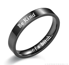 BeKind Titanium Steel Couple Ring - European & American Design