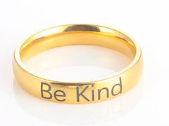 BeKind Titanium Steel Couple Ring - European & American Design